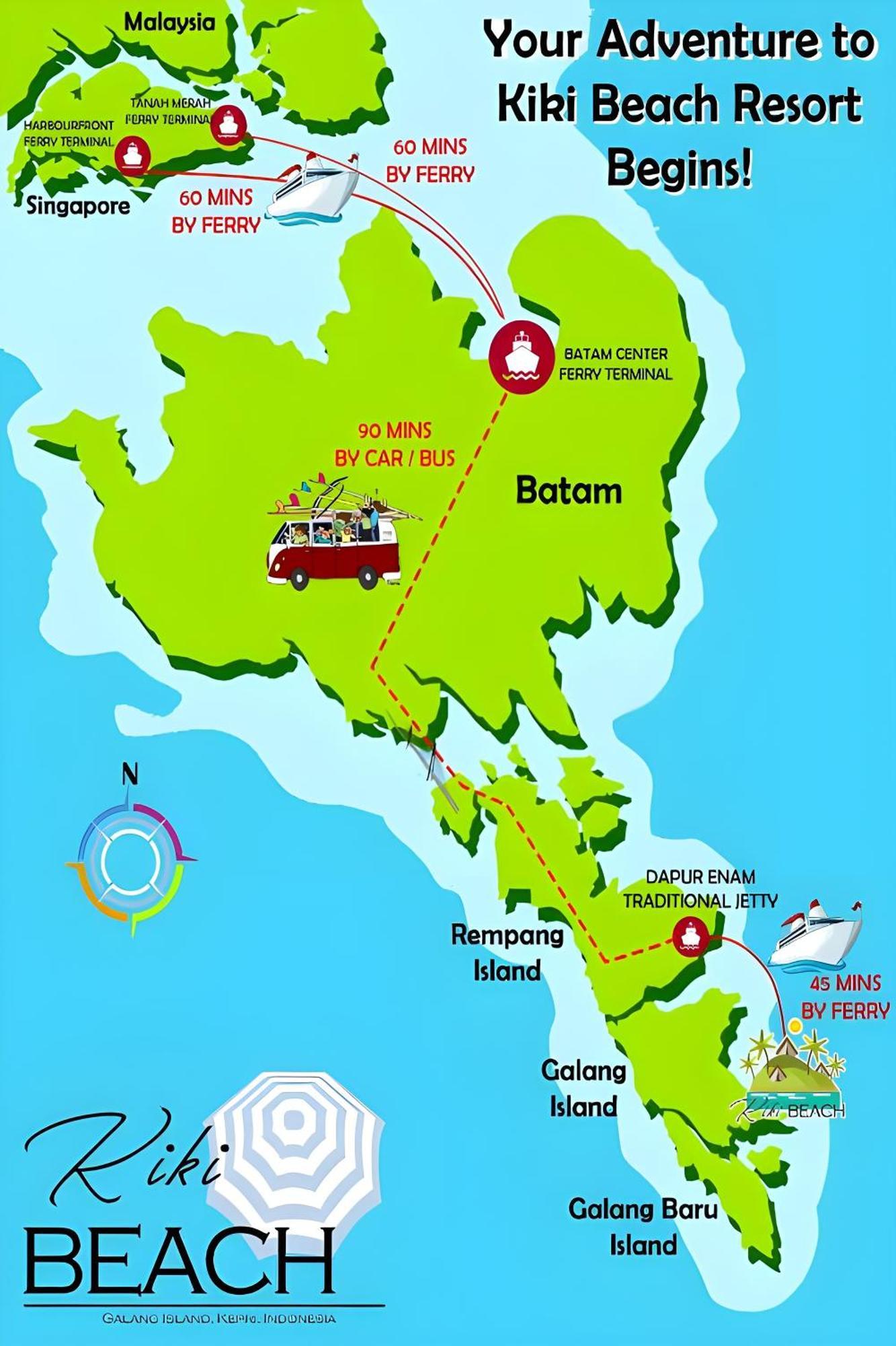 Kiki Beach Resort, Batam Galang Island Exteriör bild